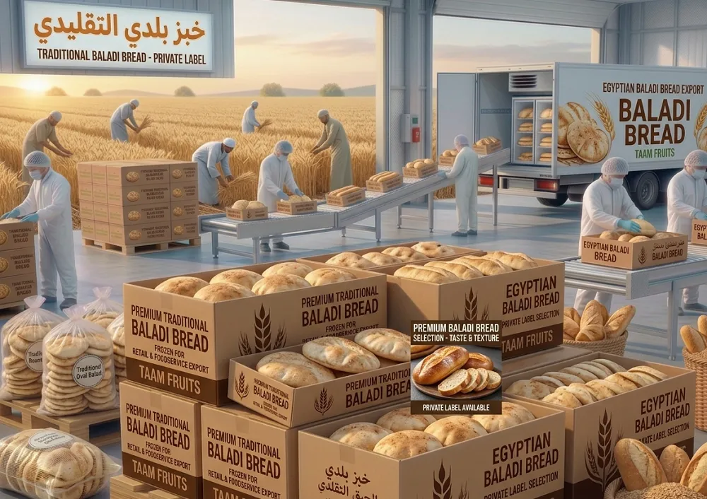 Egyptian export baladi bread
