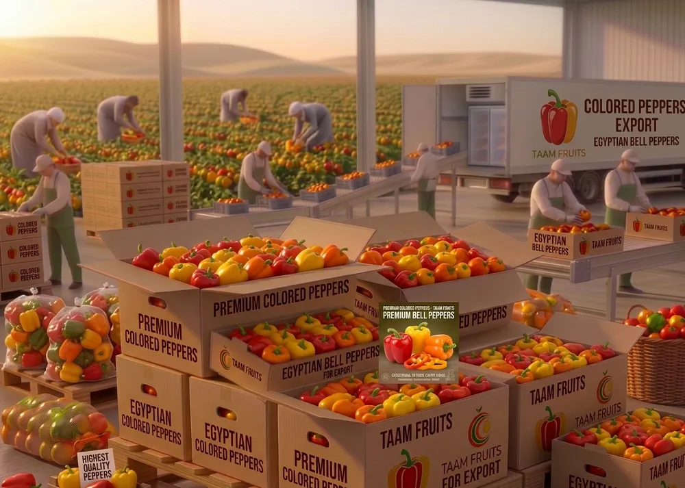 Egyptian export colored peppers