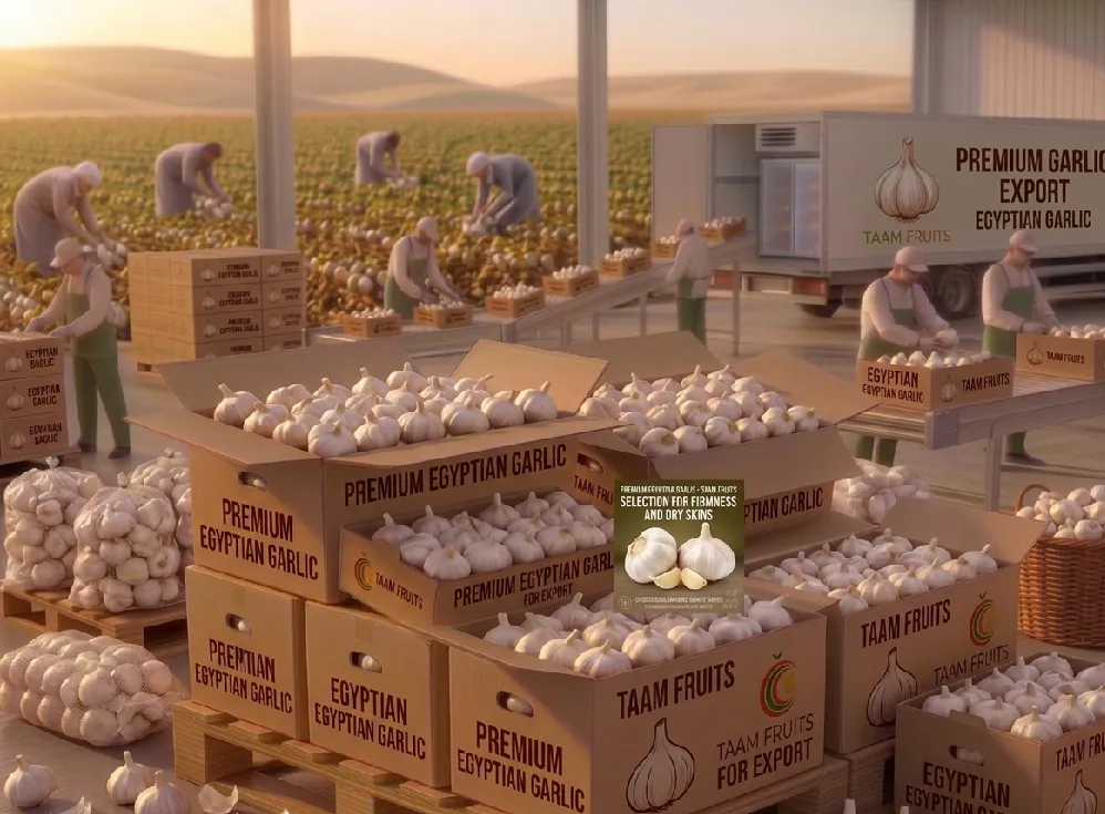 Egyptian export garlic