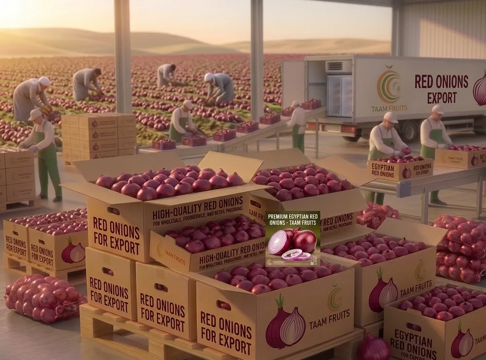 Egyptian export red onions
